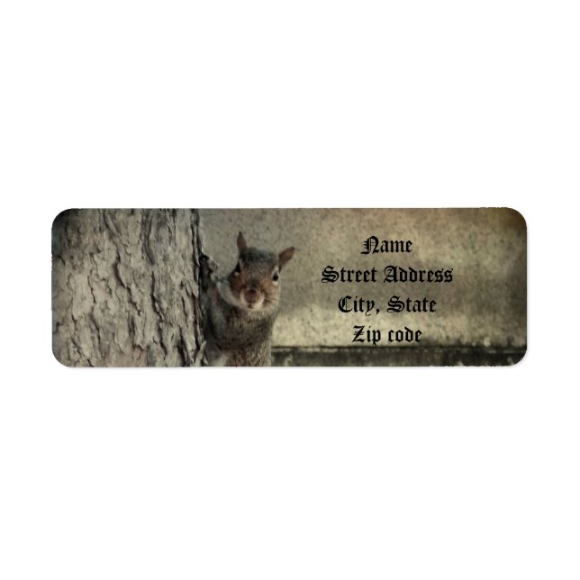 Squirrel Made Me Do It Return Address Label (Front)