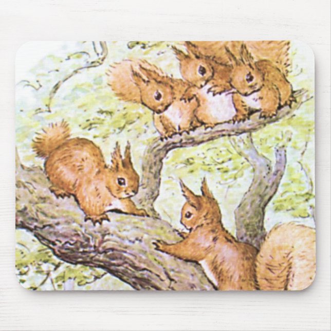 Squirrel Meeting Mouse Pad (Front)