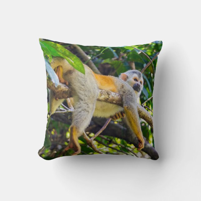 Squirrel monkey in Manuel Antonio NP - Costa Rica Cushion (Front)