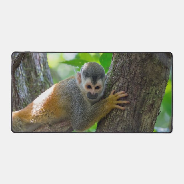 Squirrel monkey in Manuel Antonio NP - Costa Rica Desk Mat (Front)