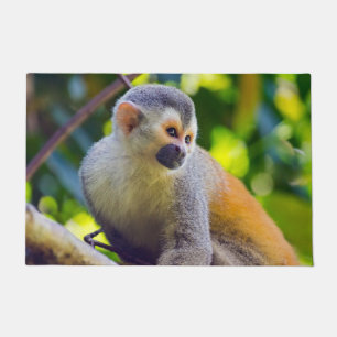 Squirrel monkey in Manuel Antonio NP - Costa Rica  Doormat