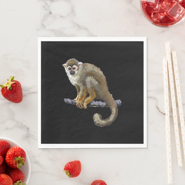 Squirrel Monkey Napkin (Insitu)