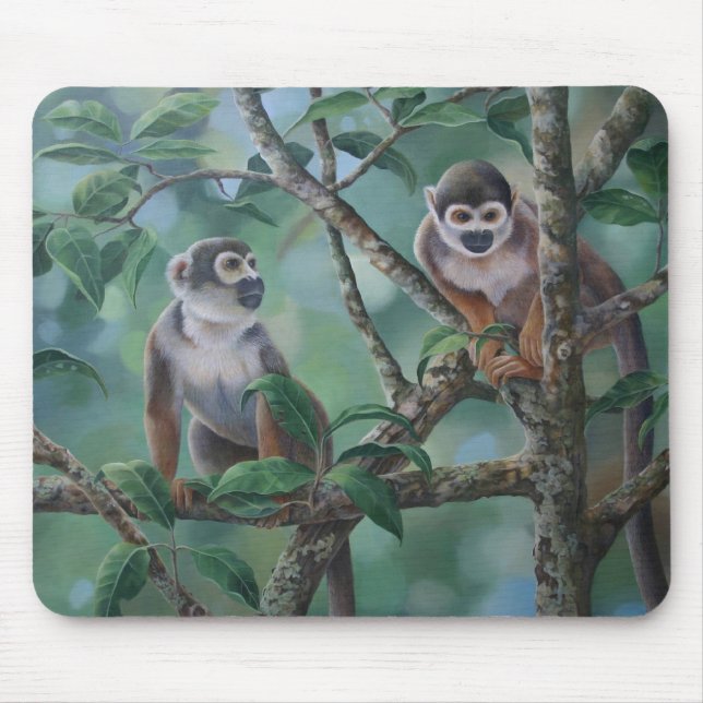 Squirrel Monkeys Mousemat (Front)