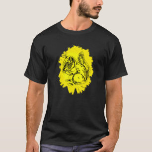 Squirrel Motif Animal Colourful Chipmunk Pet Squir T-Shirt