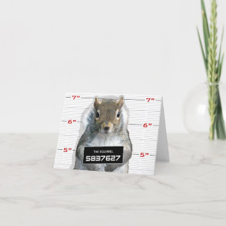 Squirrel Mug Shot Card