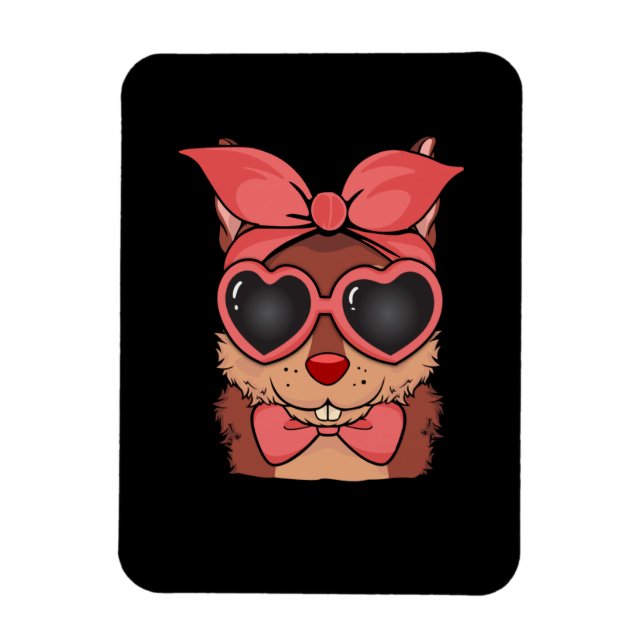 Squirrel Mum Gift Women Lover Cute Squirrel Magnet (Vertical)