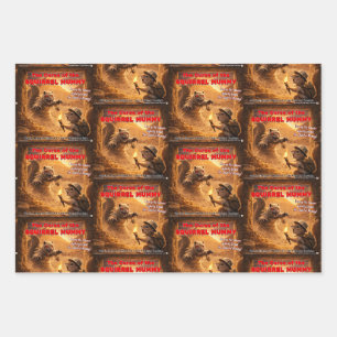 Squirrel Mummy Curse Movie Parody Wrapping Paper Sheet