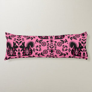 Squirrel Nordic Scandinavian Folk Art     Body Cushion