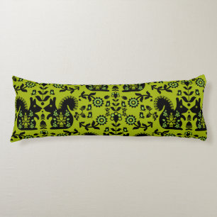 Squirrel Nordic Scandinavian Folk Art       Body Cushion