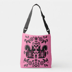 Squirrel Nordic Scandinavian Folk Art Crossbody Bag