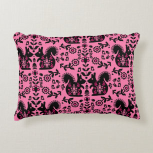 Squirrel Nordic Scandinavian Folk Art Decorative Cushion