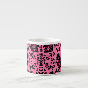 Squirrel Nordic Scandinavian Folk Art Espresso Cup