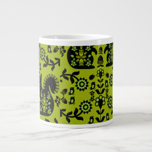 Squirrel Nordic Scandinavian Folk Art Large Coffee Mug