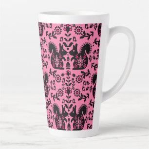 Squirrel Nordic Scandinavian Folk Art     Latte Mug