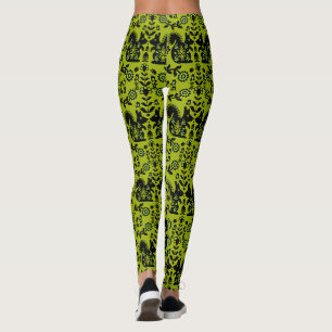 Squirrel Nordic Scandinavian Folk Art     Leggings