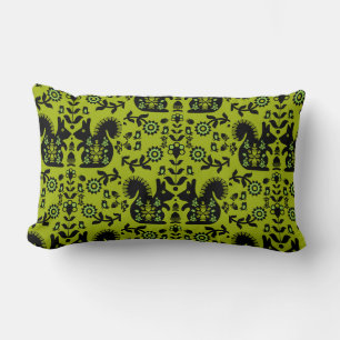Squirrel Nordic Scandinavian Folk Art       Lumbar Cushion