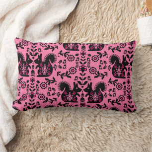 Squirrel Nordic Scandinavian Folk Art Lumbar Cushion