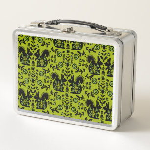 Squirrel Nordic Scandinavian Folk Art       Metal Lunch Box