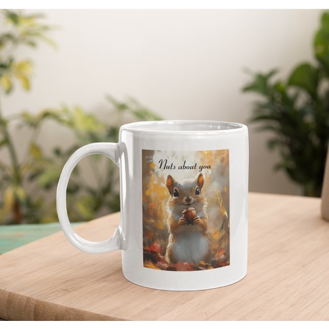 Squirrel, nuts about you coffee mug (Creator Uploaded)