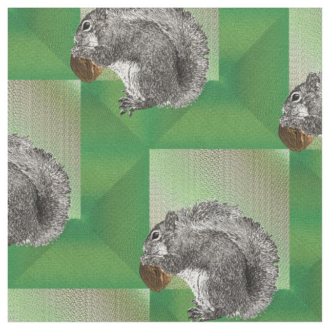 Squirrel Nuts Fabric (Close Up)