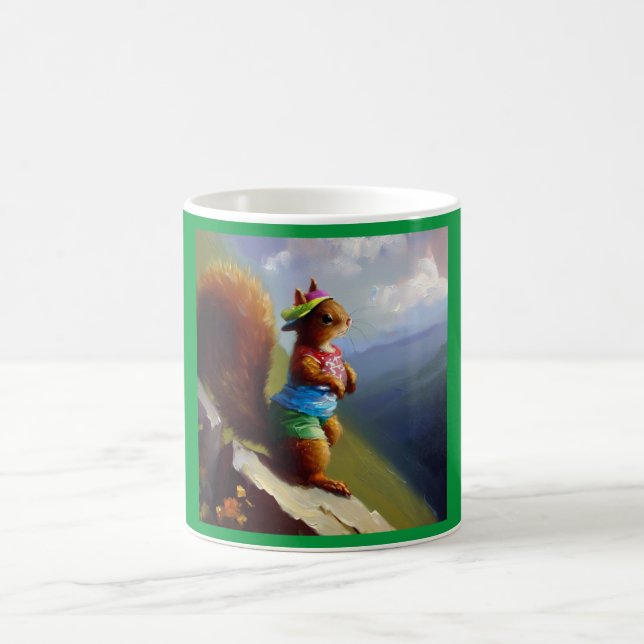 Squirrel On a Mountain Coffee Mug (Center)
