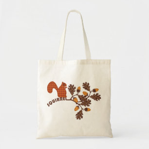 Squirrel on Branch Applique-look Thanksgiving Tote Bag