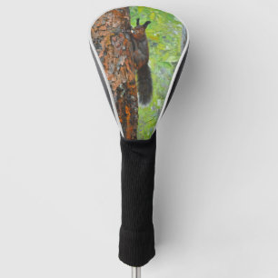 Squirrel on Pine Tree – Realistic Oil Painting Golf Head Cover