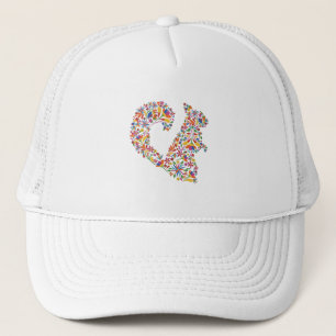 Squirrel Otomi Flowers Rodent Gift Trucker Hat