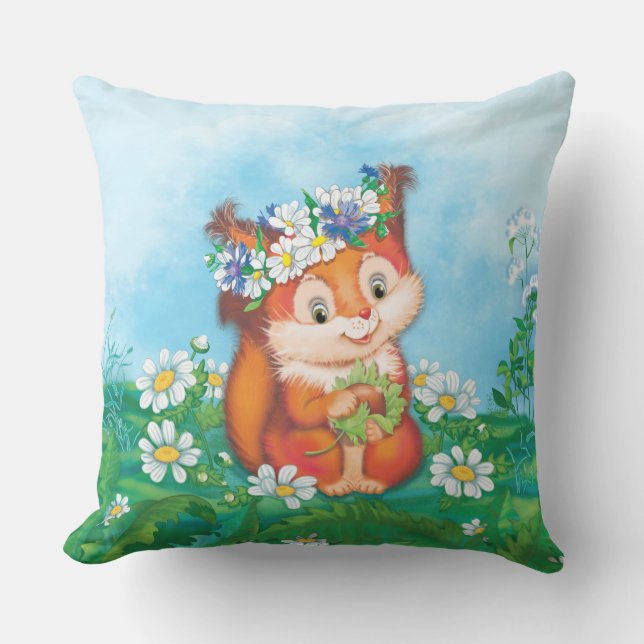 Squirrel Outdoor Cushion (Front)