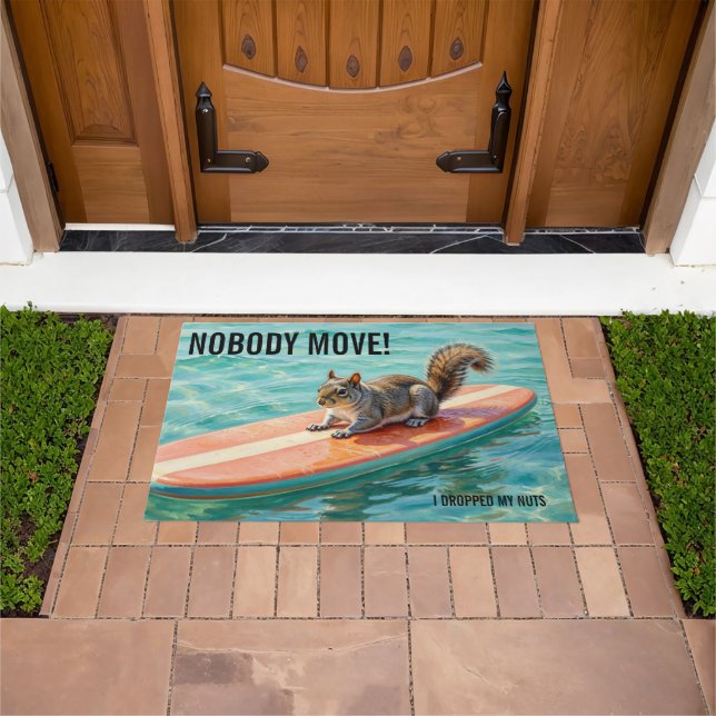 Squirrel Paddle Board  Doormat (Outdoor)