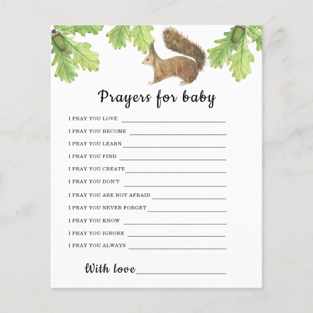 Squirrel - Party game | prayers for baby (Front)