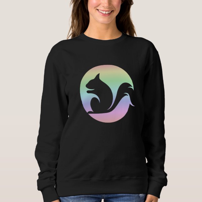 Squirrel Pastel Rainbow Love Squirrel Sunset Sweatshirt (Front)
