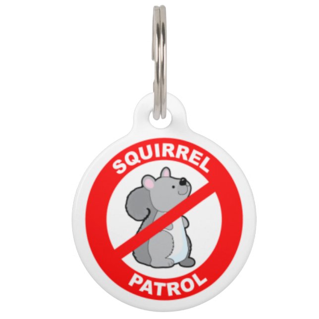 Squirrel Patrol Pet ID Tag (Front)