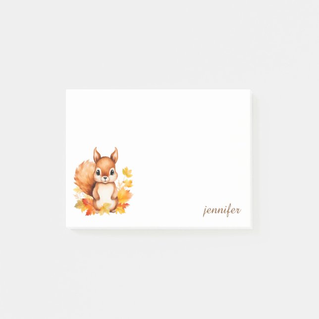Squirrel Personalise Post-it® Notes (Front)