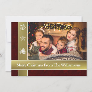 Squirrel Photo Bomb Family Photo Christmas Holiday Card