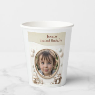 Squirrel Photo Frame for Kids' Birthday Parties Paper Cups