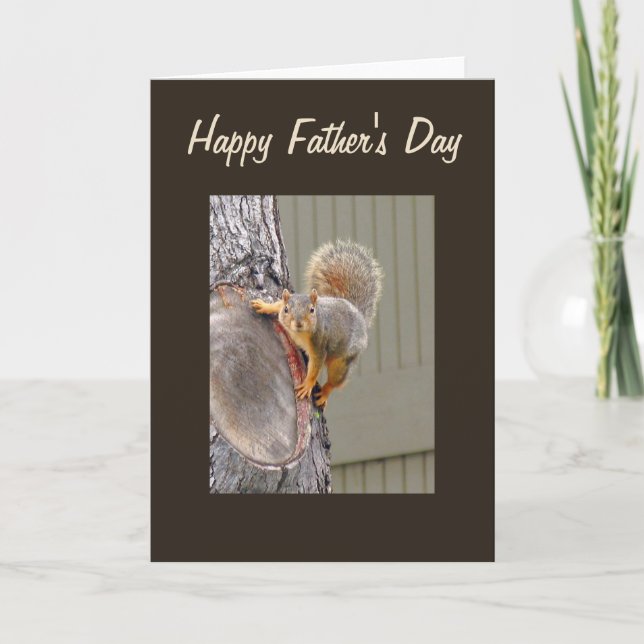 Squirrel Photograph Happy Father's Day Card (Front)