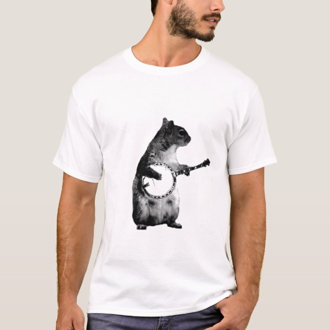 squirrel playing a banjo T-Shirt (Front)