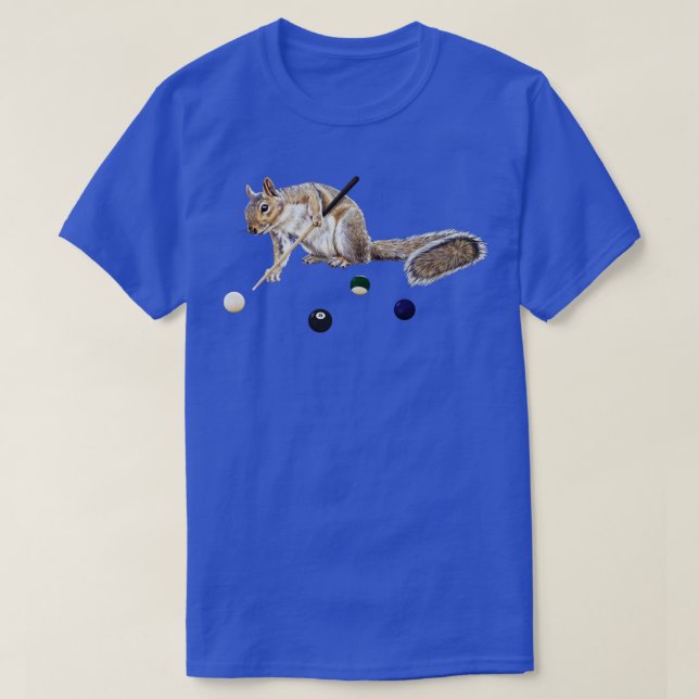 Squirrel playing pool T-Shirt (Design Front)