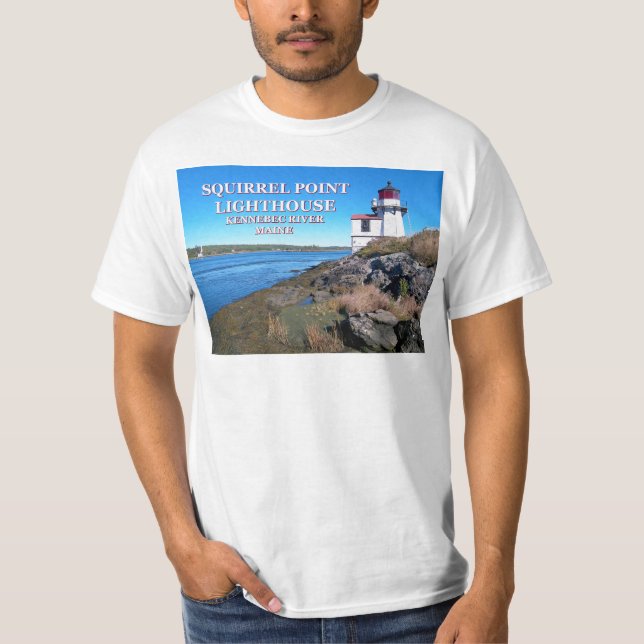 Squirrel Point Lighthouse, Maine T-Shirt (Front)