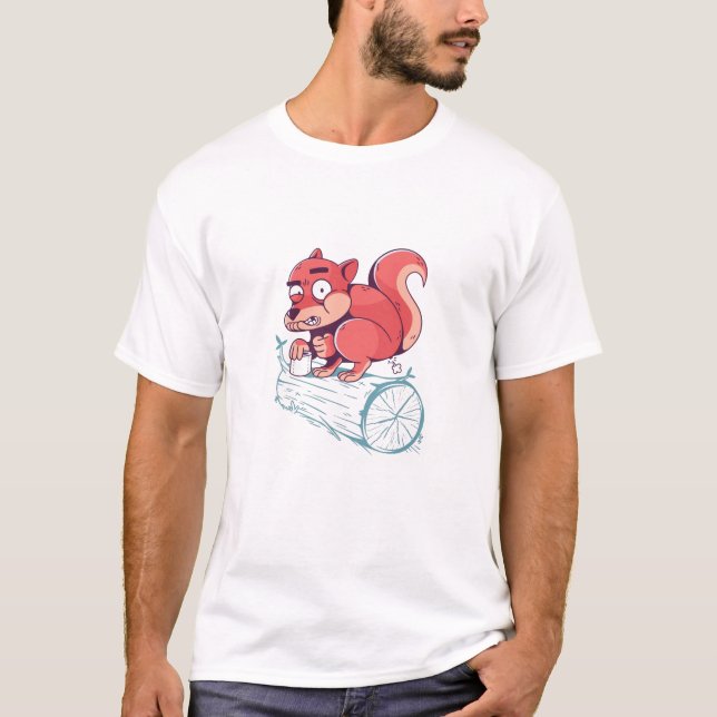 Squirrel pooping T-Shirt (Front)