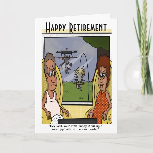 Squirrel Proof Retirement Greeting Card (Front)