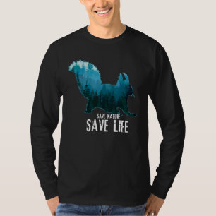Squirrel Protect Save Nature Oceans Day Earth Day T-Shirt