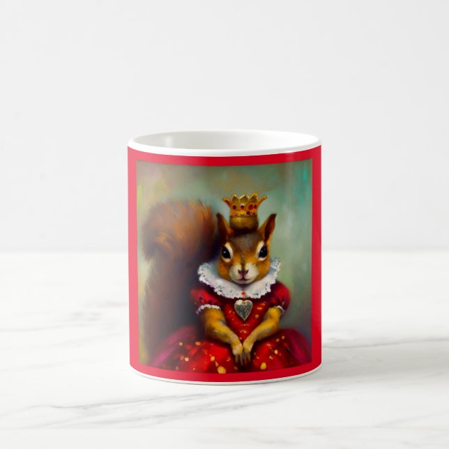 Squirrel Queen of Hearts Coffee Mug (Center)