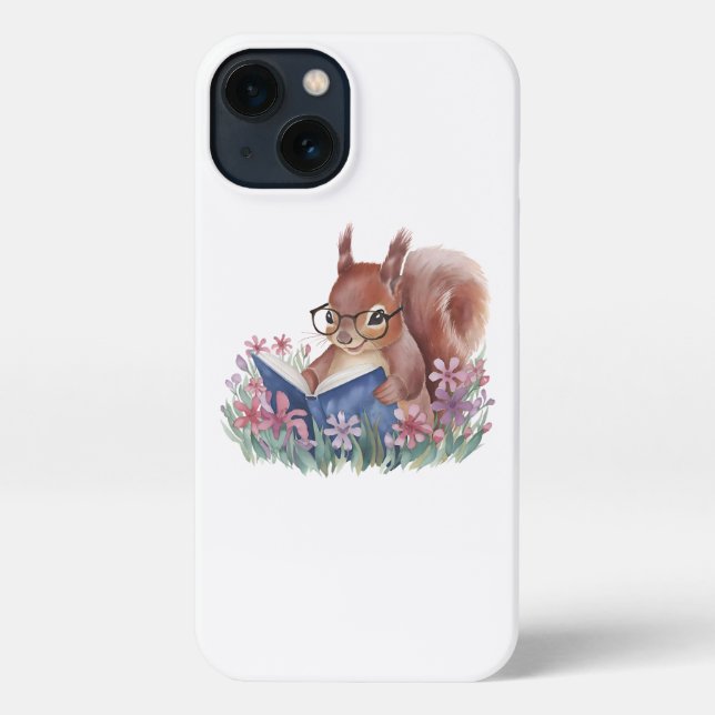 Squirrel Reading A Book Phone Case (Back)
