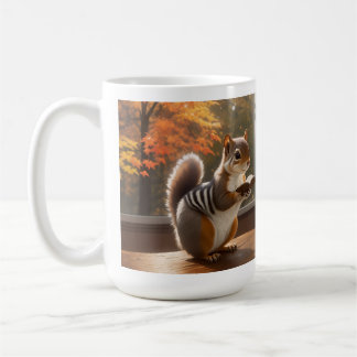 Squirrel Reading Classic Mug, 15 oz Coffee Mug