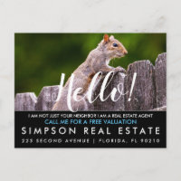 squirrel Real Estate Agent HELLO CARD