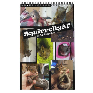 Squirrel Rehab   SquirrellyAF 2020 Wall Calendar