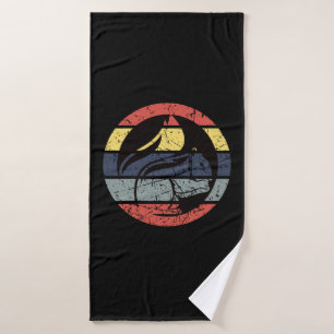 Squirrel Retro Bath Towel