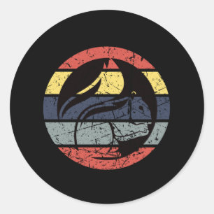 Squirrel Retro Classic Round Sticker